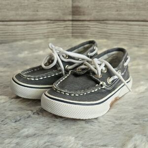 Sperry Top Sider Grey/White Shoes, Infant Size 6M, Great Condition